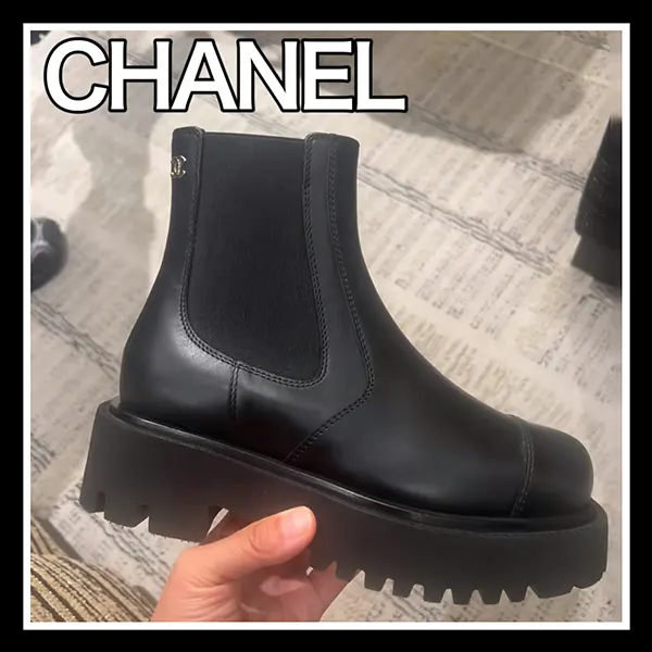 【手元に在庫有】シャネル CCロゴ サイドゴアブーツ N級品 G45923 B17962 94305