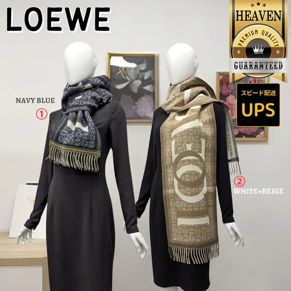 人気アイコンも注目ロエベ LOVE ダブルフェイススカーフ 偽物/ウール&カシミヤ F606257X51