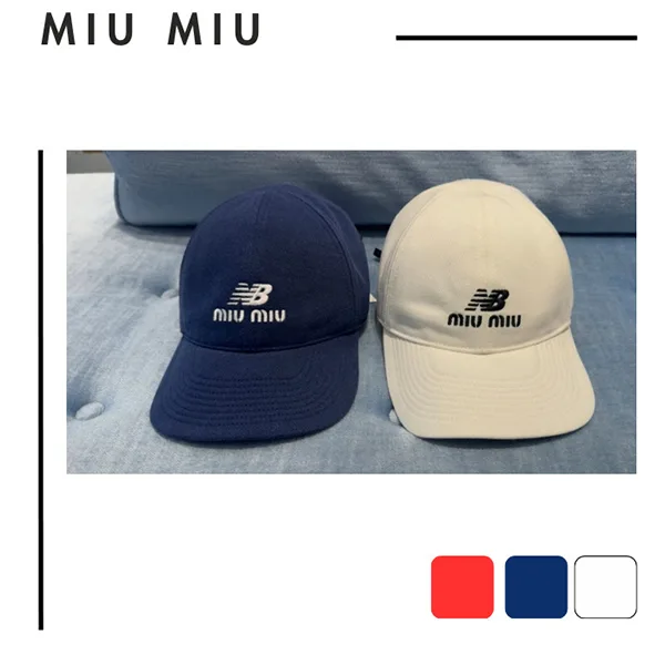 限定コラボ ニューバランス ミュウミュウ デニムベースボールキャップ 偽物 3色 5HC3692IEY