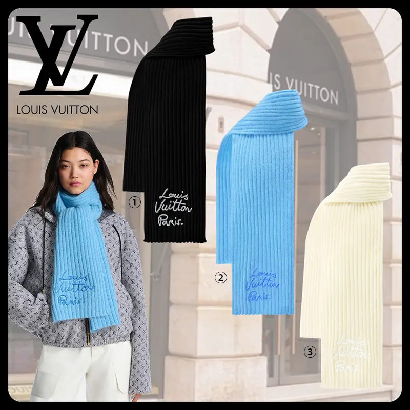 大人気!!新色ルイヴィトン コピー LVスクリプト モヘアスカーフ マフラー 3色 M97736