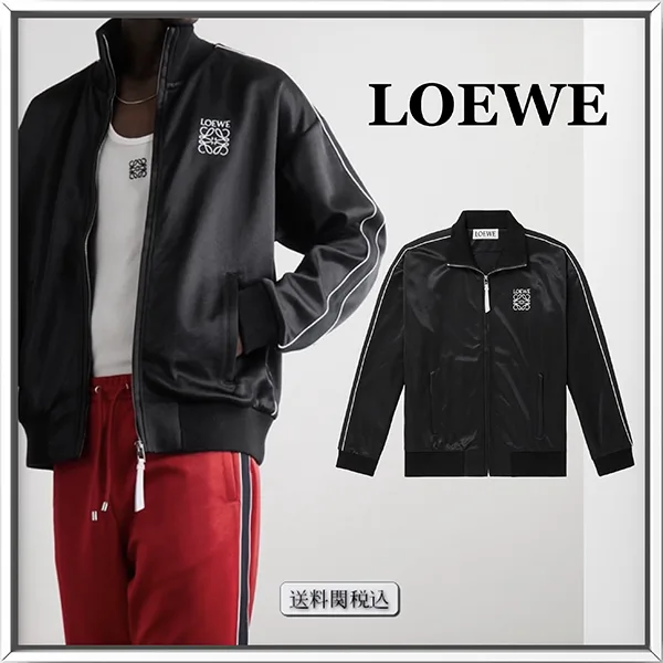 大人気のキュートさロエベ ロゴ刺繍 サテンジャージー 偽物 トラックジャケット loe251015