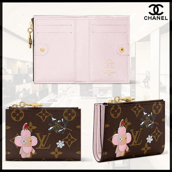 【関税・送料込】上品でフェミニン♪【ルイヴィトン 偽物】 ポルトフォイユ・リサ 折りたたみ財布 M15334