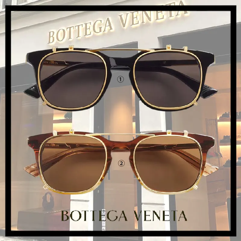 ボッテガヴェネタ コピー スクエア クリップオン サングラス 2色 bv147528