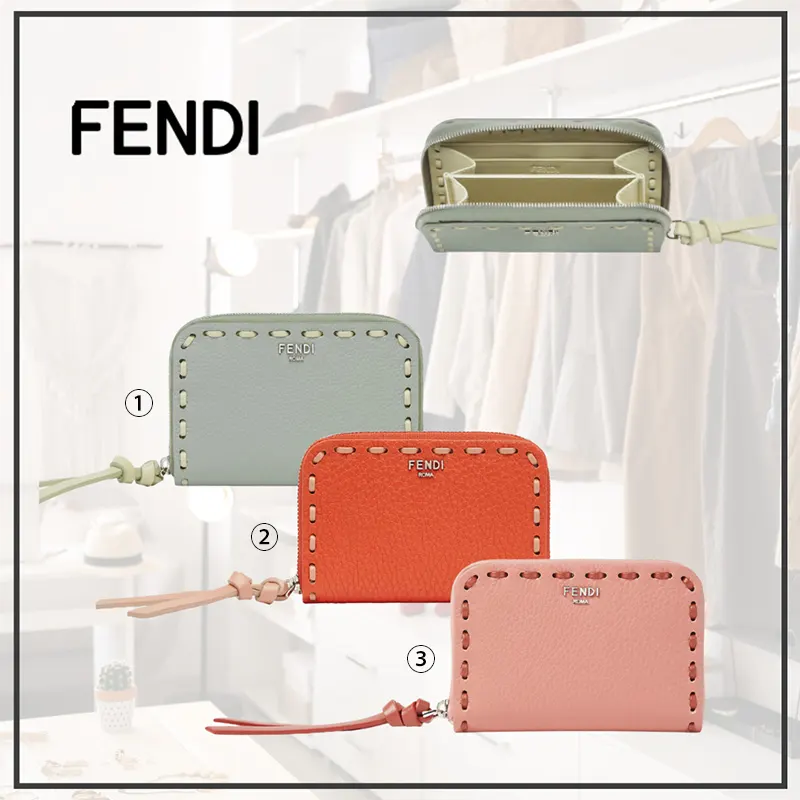 フェンディ n級品 ピーカブー ジップアラウンド ウォレット ミニ 財布 3色 fd51445