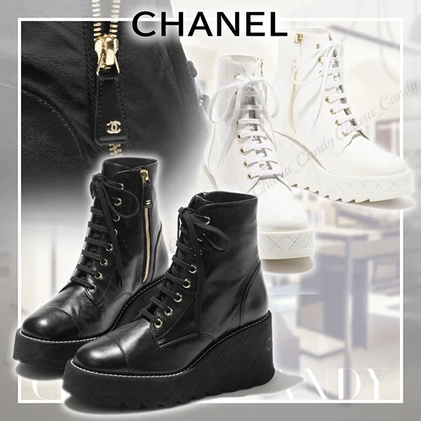 シャネル ラムスキン 偽物 コンバットブーツ / ２色 cc251027