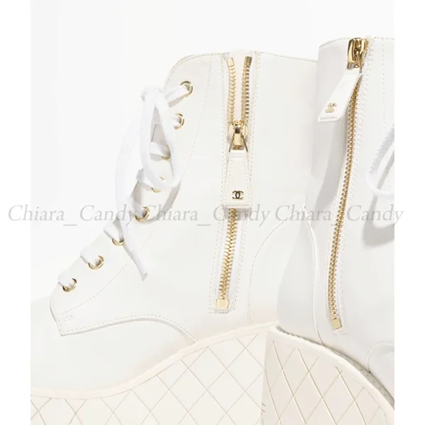 シャネル ラムスキン 偽物 コンバットブーツ / ２色 cc251027