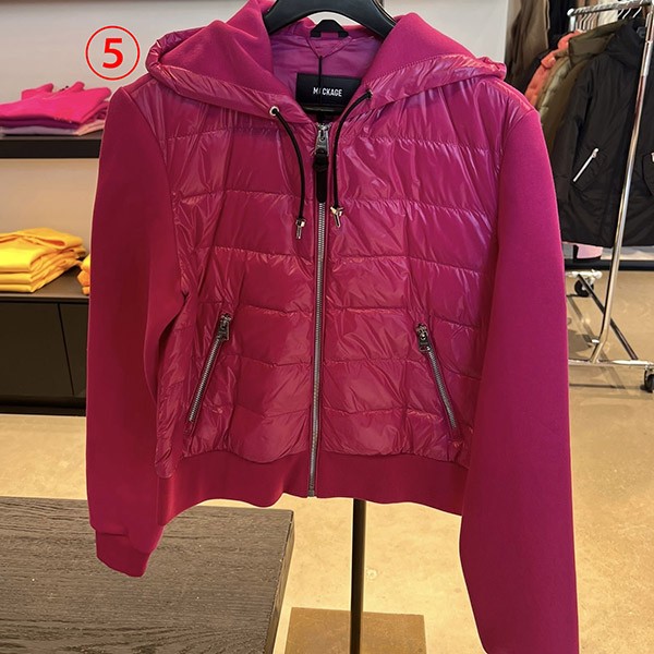 口コミ異素材組み合わせ【マッカージュ】Ramona ラモーナ ジャケット 偽物 c25103104