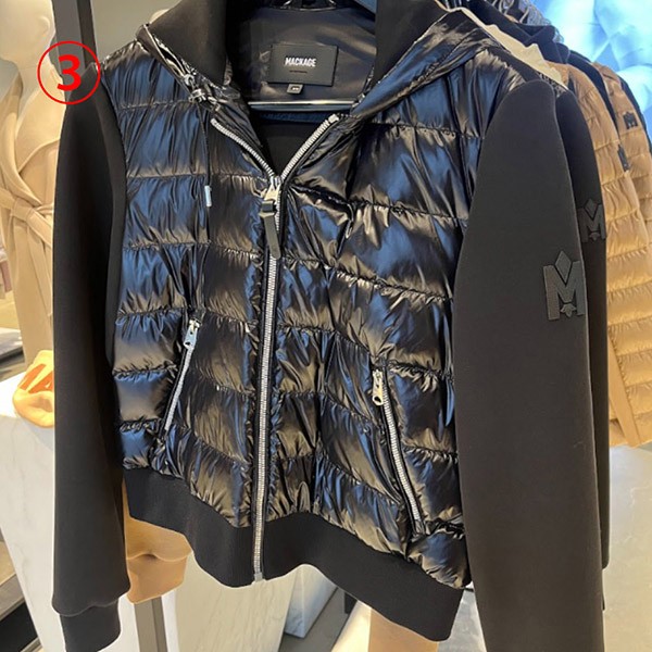 口コミ異素材組み合わせ【マッカージュ】Ramona ラモーナ ジャケット 偽物 c25103104