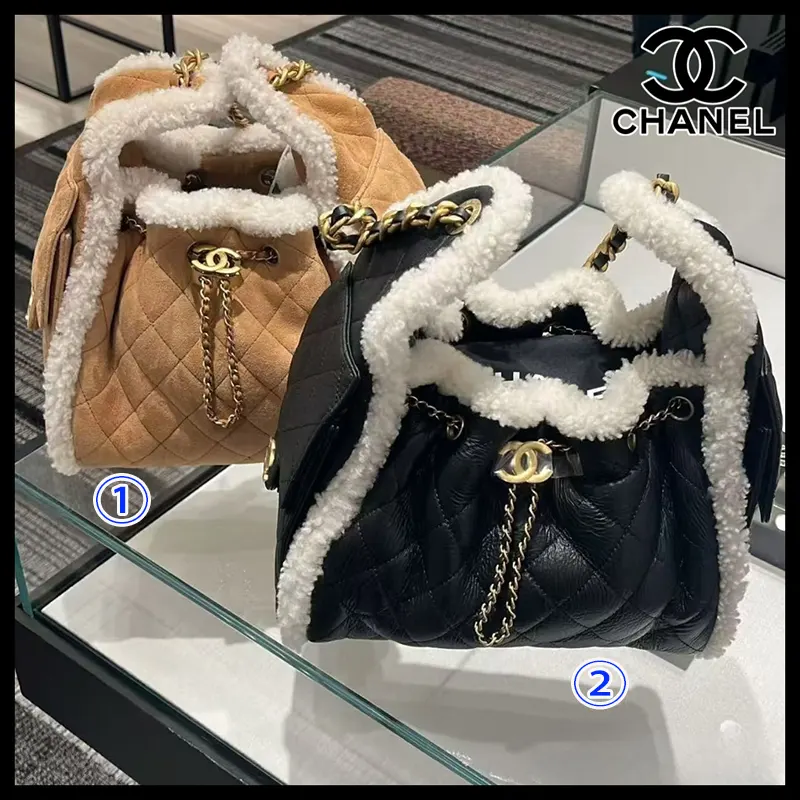 送料込追跡有シャネル 25 スモールバッグ もこもこボア 並行輸入品 2色 xne98854