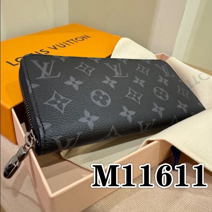 2025新作 ルイヴィトン 長財布 モノグラム･エクリプス ジッピーウォレット・ホリゾンタル M11611 ブラック