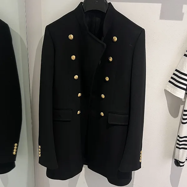 完売色あり！【セリーヌ】おしゃれ オフィサーコート 10ボタン 偽物 2M07C998K.38NO