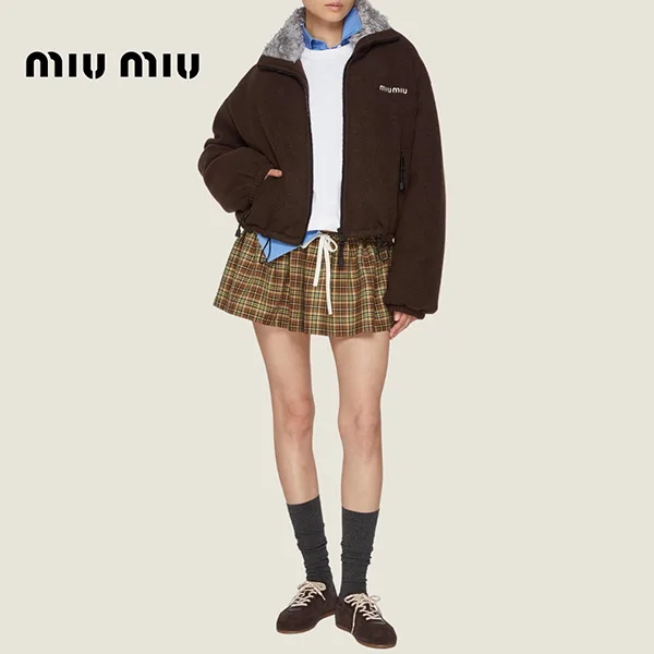 【即発】ミュウミュウ フリース ダウンジャケット|ML1147|