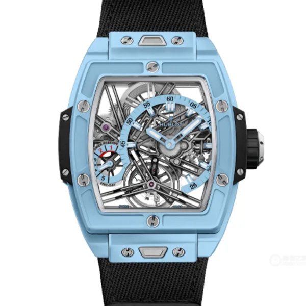 トレンド最先端ウブロ コピー トゥールビヨン 5デイ パワーリザーブ スカイブルーセラミック 645.EX.5123.NR