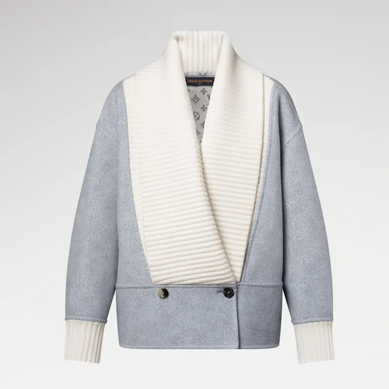 パロディルイヴィトン カシミヤ ショールカラー コート 1AIQVD