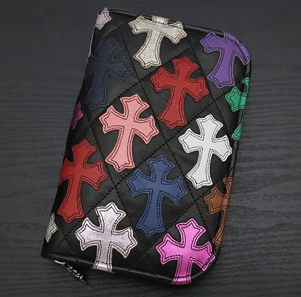 クロムハーツ セメタリークロス オーガナイザー ラウンドファスナー トラベルケース キルト マルチカラー ch251142