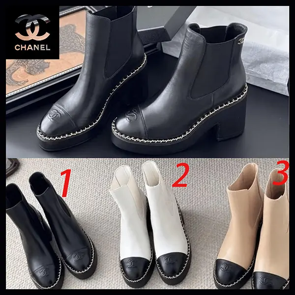25B シャネル チェーン ヒール 厚底 G46706 B21610 94305