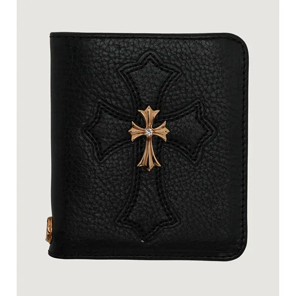 クロムハーツ  ゴールド ダイヤモンド クロスパッチ ウォレット 偽物 ch251143