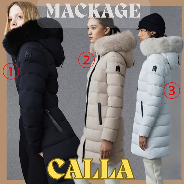 雑誌掲載！大人気フォックスファー付きダウン★マッカージュ コピー★CALLA c25103101