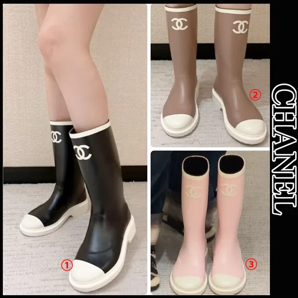 【雨の日もお洒落に♪】シャネル レインラバーブーツ 偽物 cc2511112