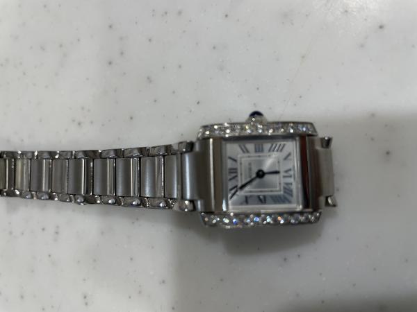 カルティエコピー タンクフランセーズ SM WE1002S3レディース クォーツ ホワイト