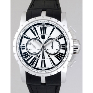 ロジェデュブイ ロジェデュブイ エクスカリバー EX45 78 90 00/01R00/B SS/ブラック皮 世界限定280本 ホワイト