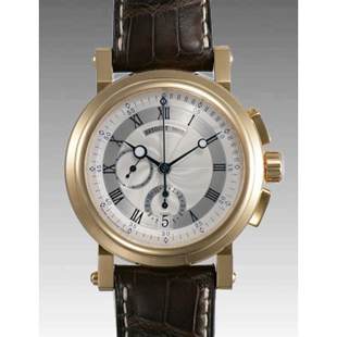 ブレゲコピー マリーンII クロノグラフ 5827BA129Z8新品メンズ 自動巻き シルバー イエローゴールド