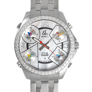 ジェイコブJACOB&COコピー クォーツJC-14Dステンレス ダイヤモンド ホワイト シェル