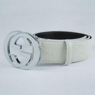 グッチベルトスーパーコピー GG型押し エナメル シルバー金具 牛革gu-18